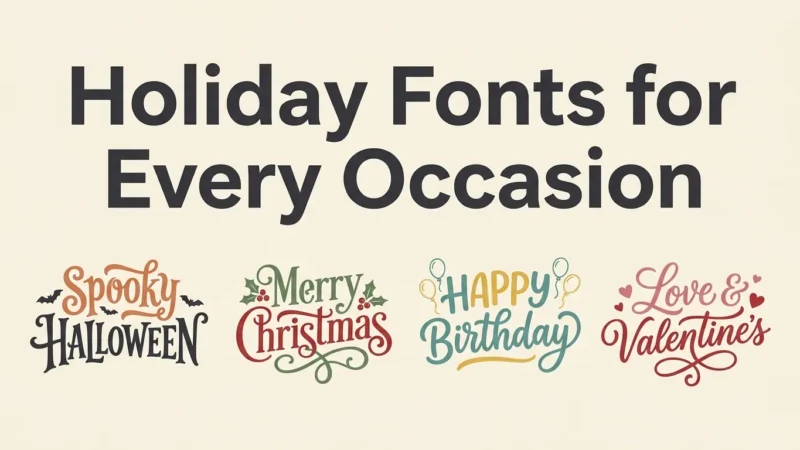 Holiday and Seasonal Fonts for Every Occasion