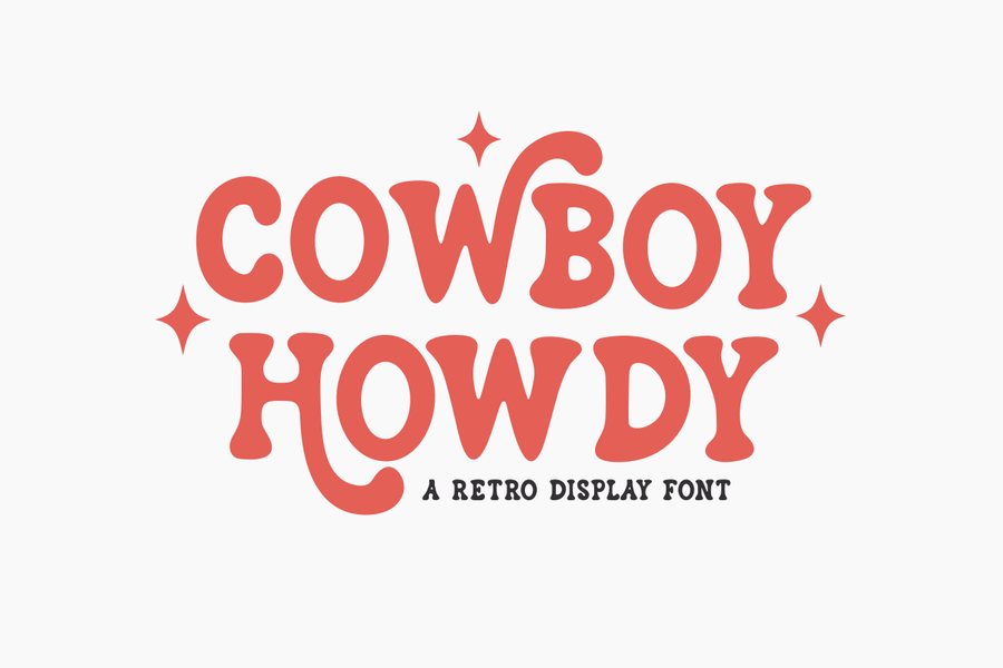 Cowboy Howdy font preview