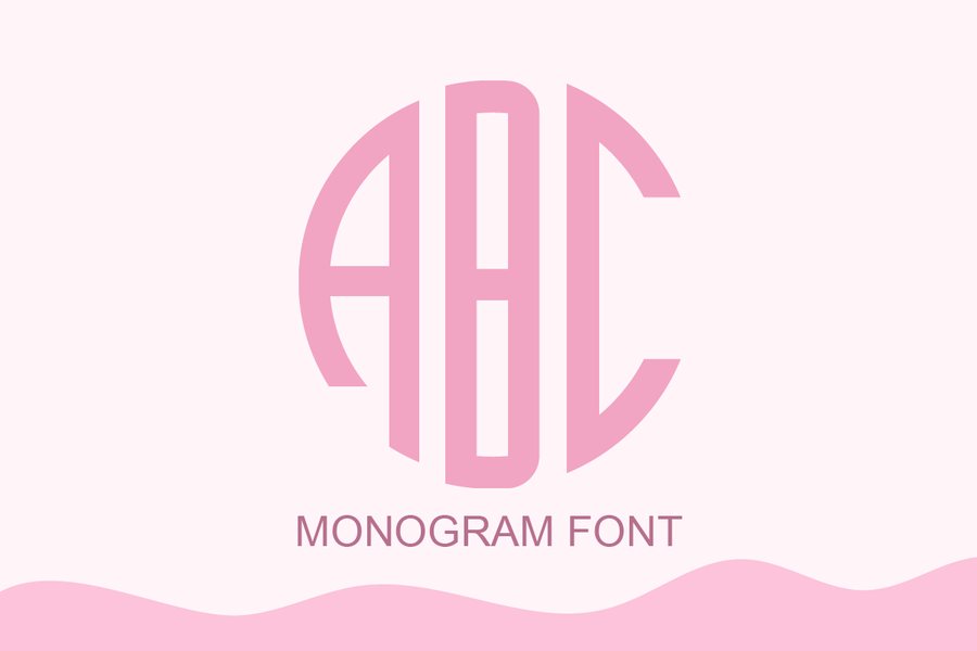 Monogram display font showing decorative initial letters