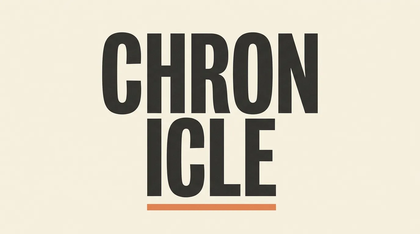 Tall heavy condensed sans-serif word stacked in two lines filling most of the frame
