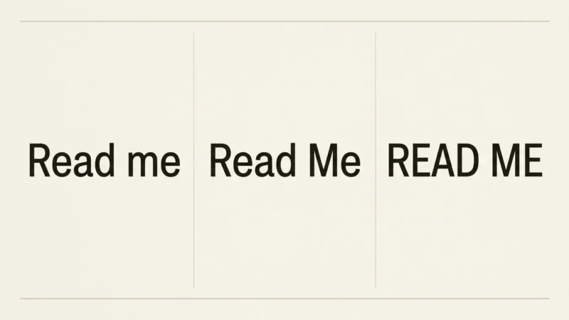 All Caps or Sentence Case? Choosing Text That Reads Naturally