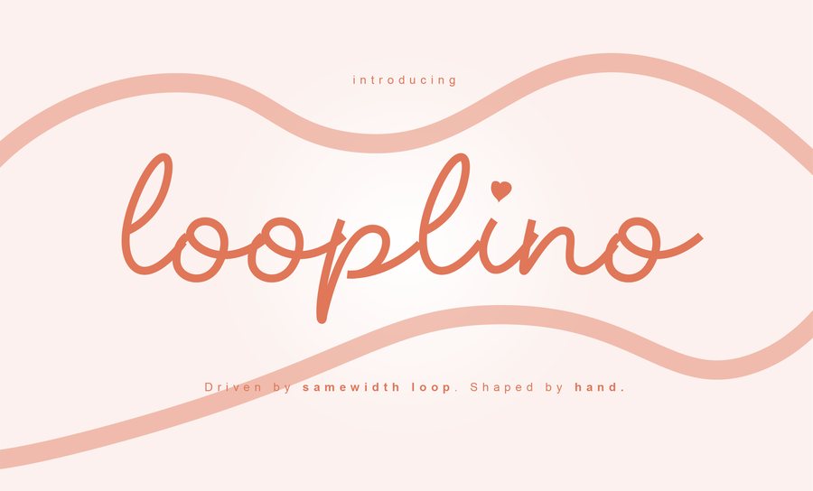 Looplino monoline cursive font sample